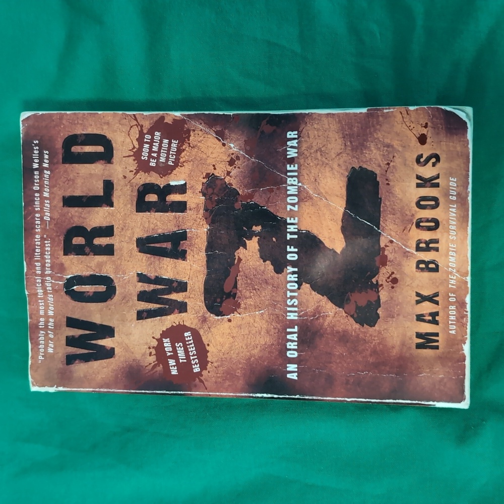 World War Z: An Oral History of the Zombie War by Max Brooks Paperback Novel